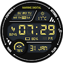 Marine Digital Watch Face