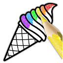 Glitter Ice Cream Coloring