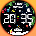 Christmas snow globe Watchface