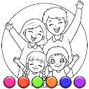 Happy Family Coloring Book