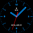 Blue Analog Watch Face