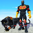 Black Flying Panther SuperHero